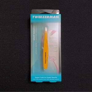 TWEEZERMAN Full Size Stainless Steel Slant Tip Tweezers — Goldenrod Yellow